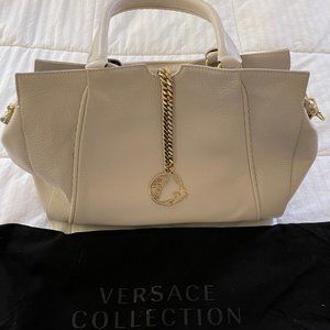 NWT Large Off-White Leather Gianni Versace Bag